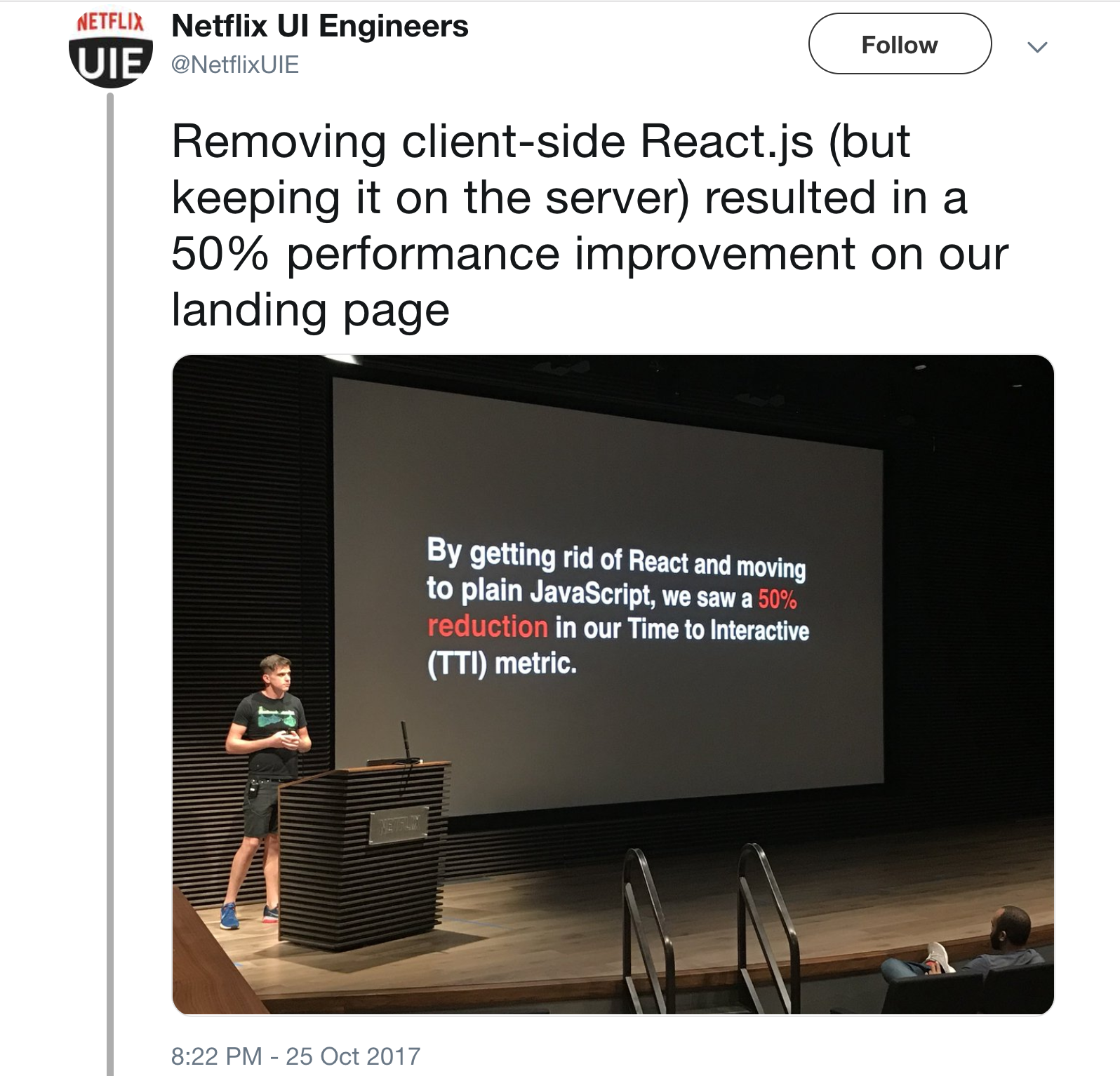 Netflix Removes React