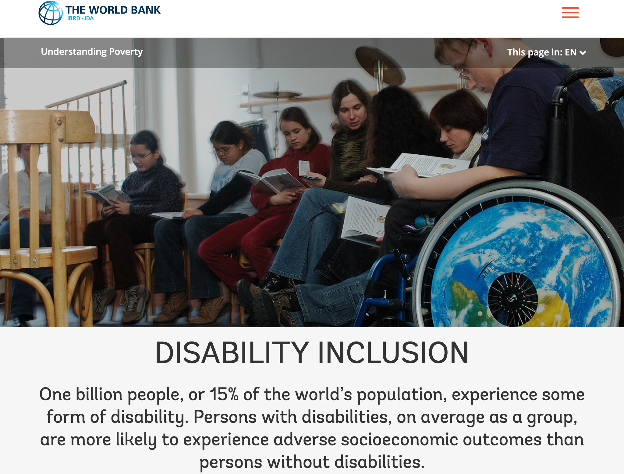 World Disability Percentage