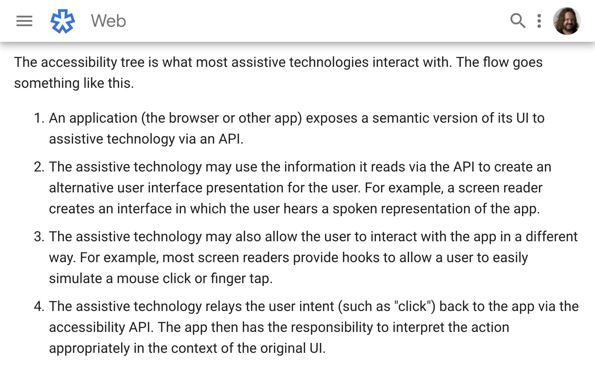 Google A11y Tree