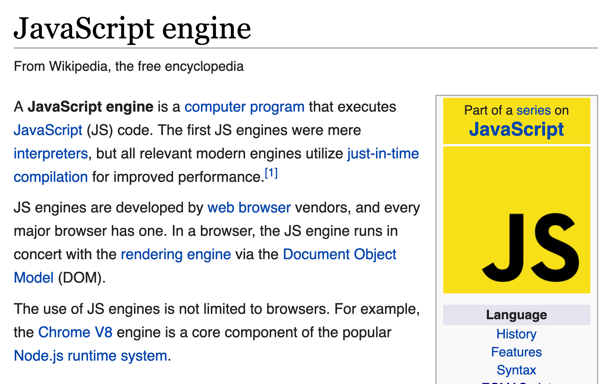 JavaScript Engines