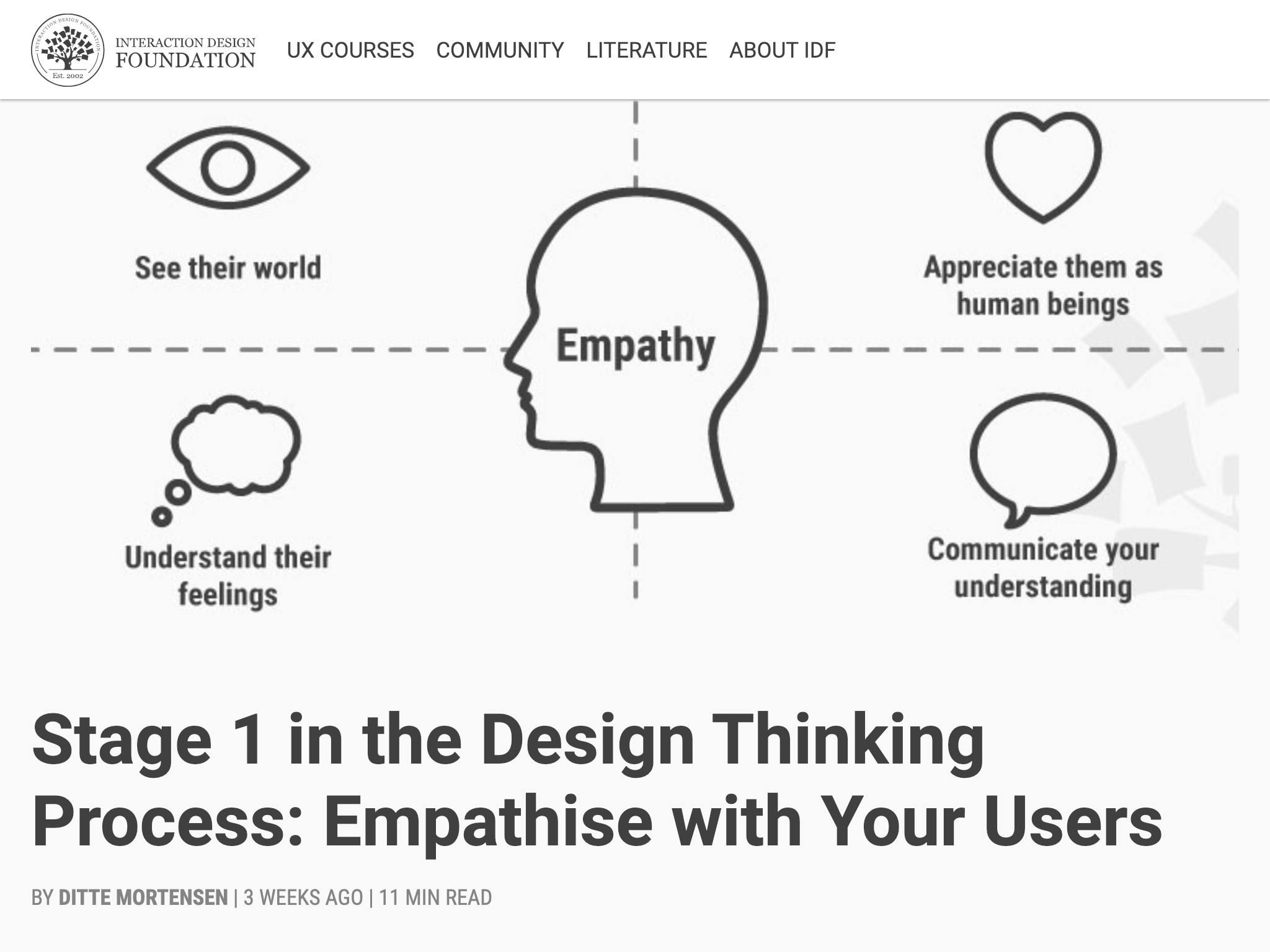 Design Thinking starts with empathy.
