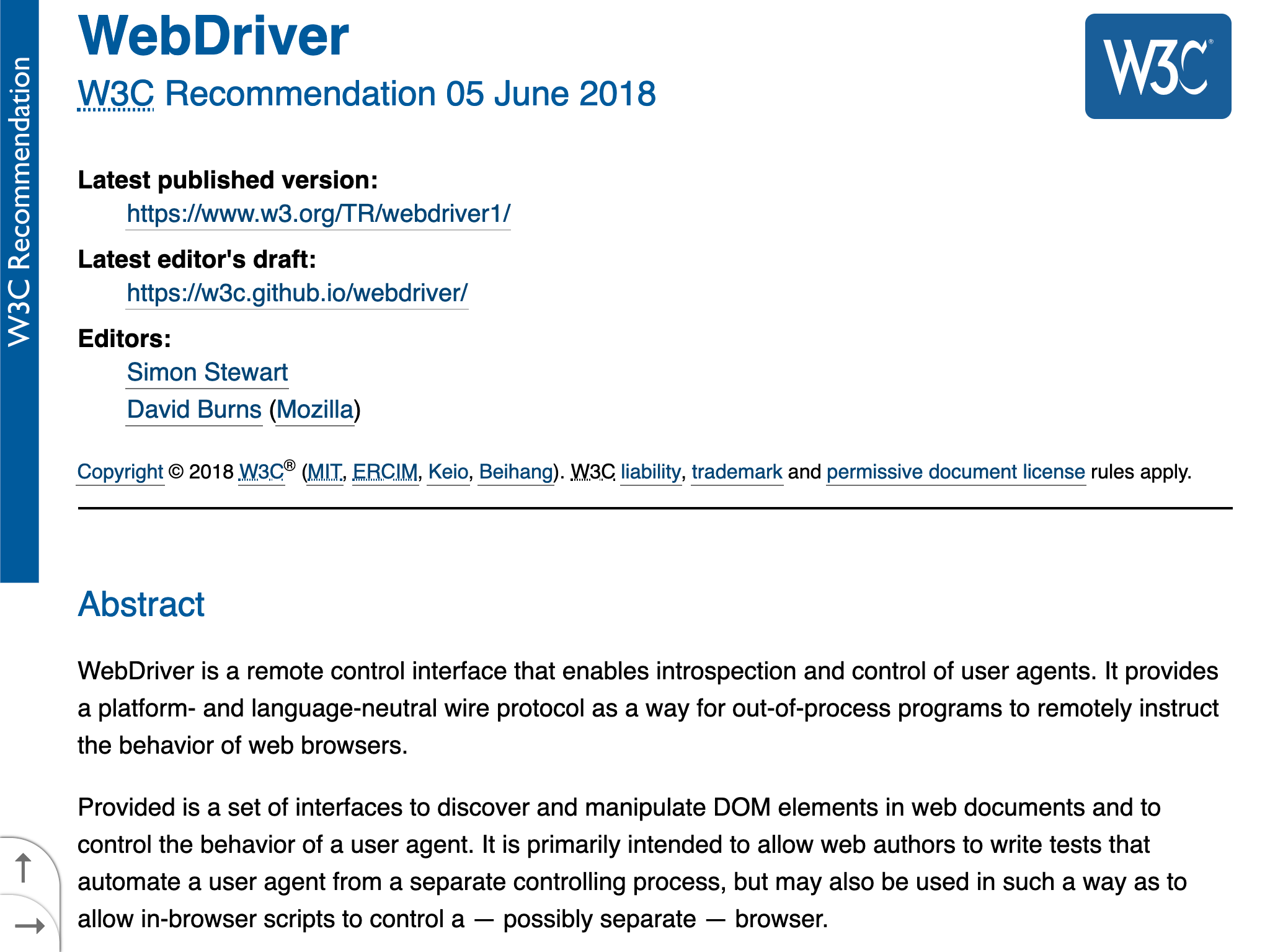 W3C WebDriver