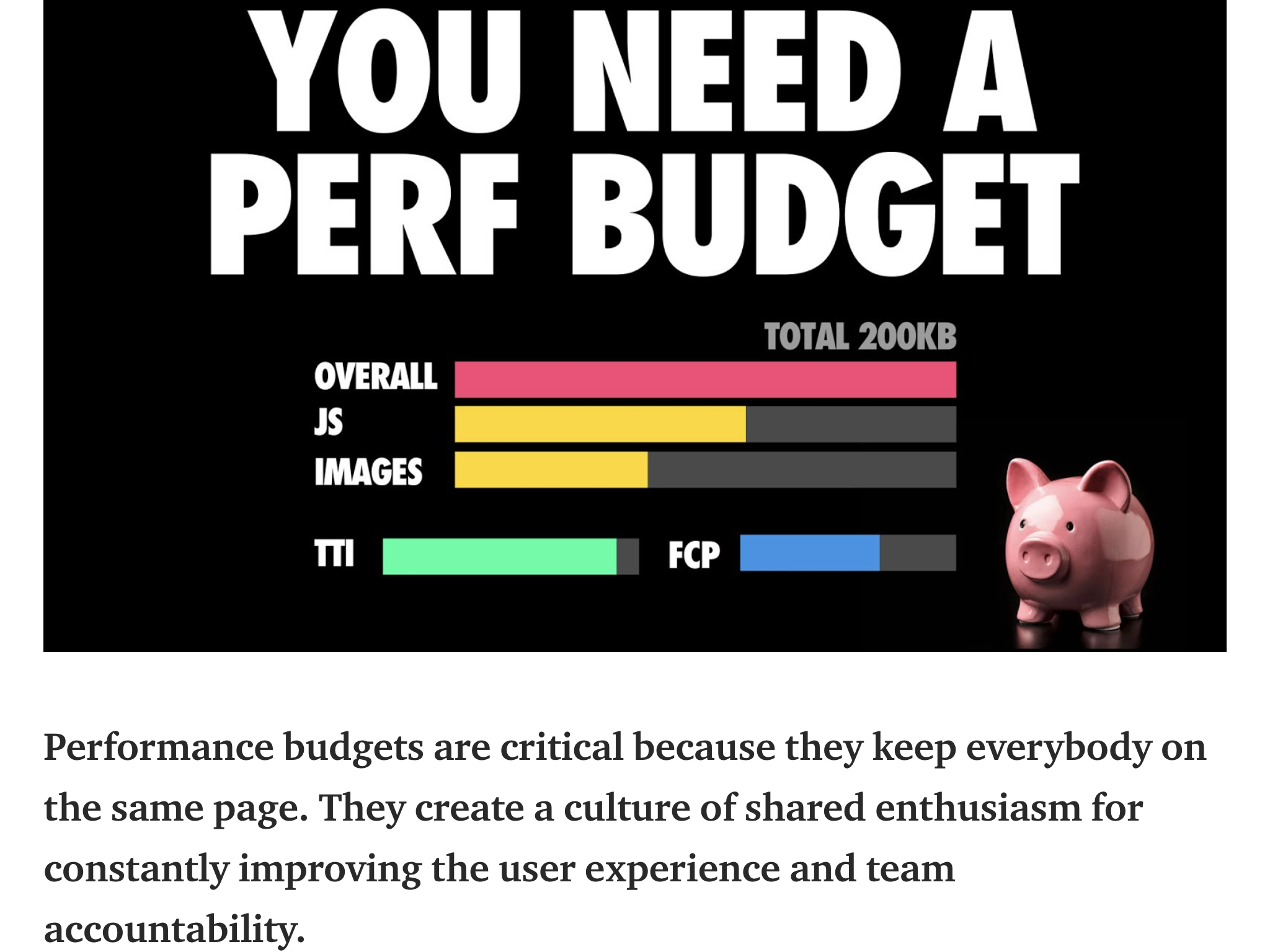 The Cost of JavaScript - Performance Budget